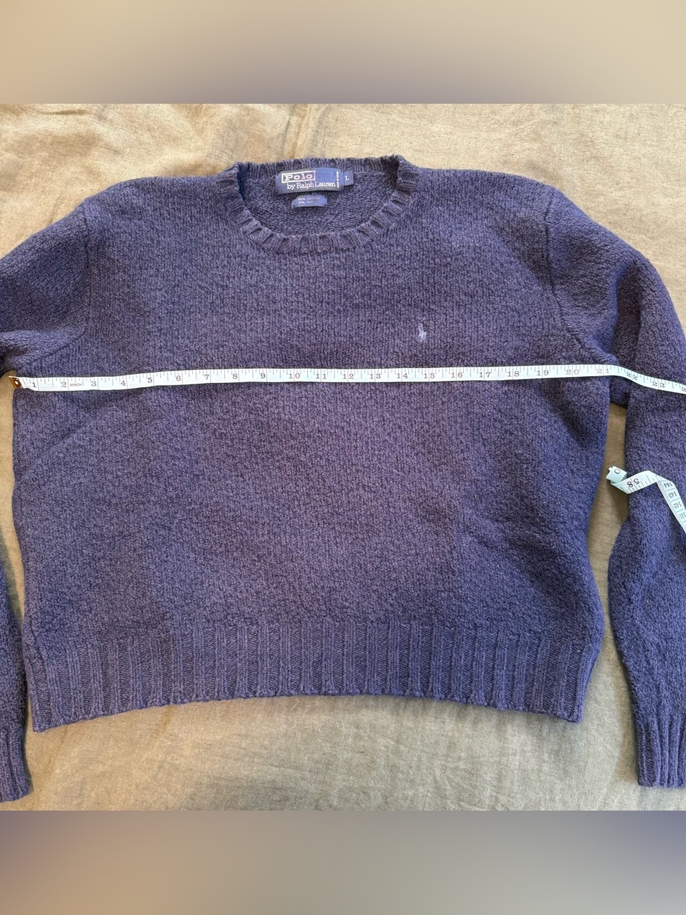 Vintage Polo by Ralph Lauren Women's Crewneck Sweater in Navy - Picture 7 of 7